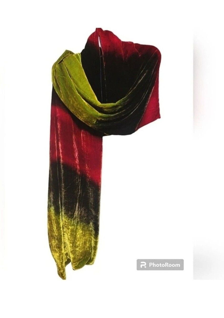 Chico’s Vintage Fleece Scarf Red Green 84" Long Winter Accessory